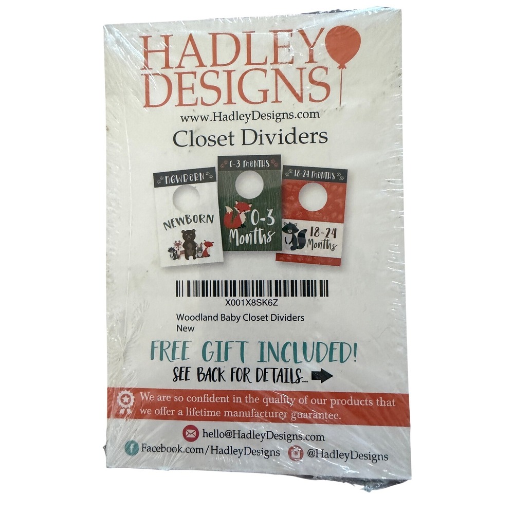 Hadley Designs Woodland Baby Closet Dividers Newborn to 24 Months Nursery Decor